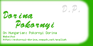 dorina pokornyi business card